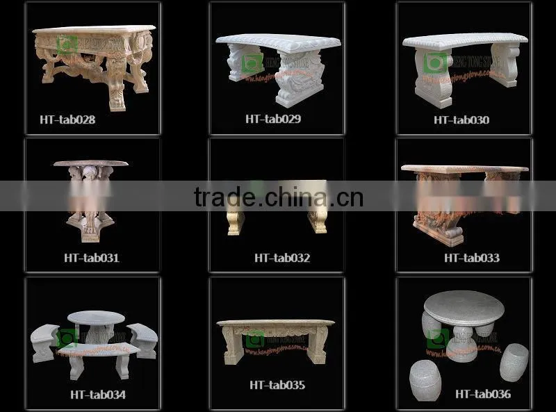 Marble Dining Table with statue carved legs