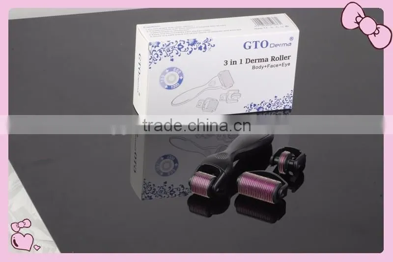 Titanium 3 in 1 derma roller for face care dermaroller manufacturer price