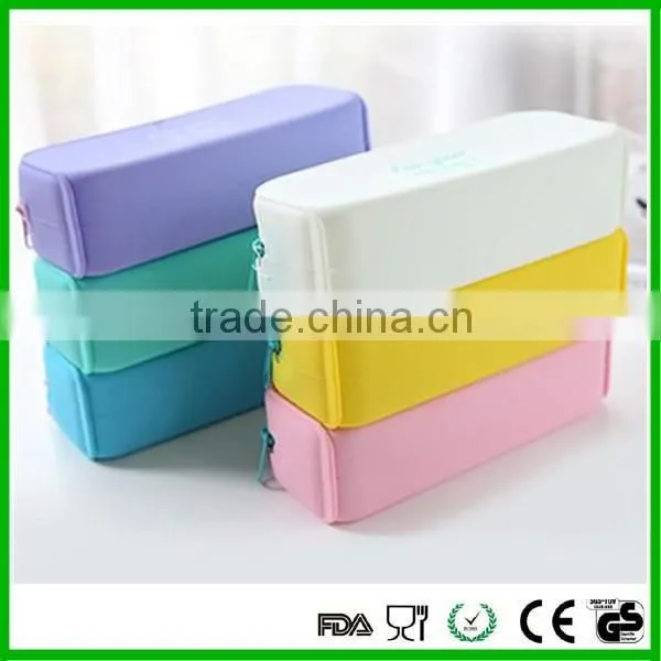Square silicone pencil bag pencil case pencil box