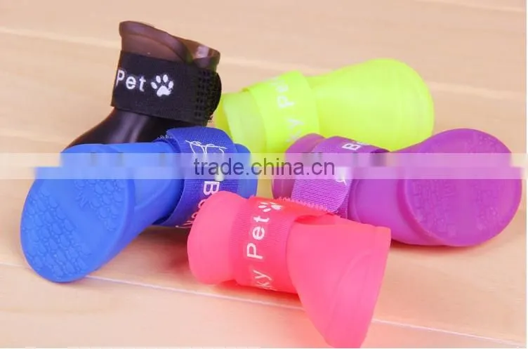 2015 New type jelly rain noble pet shoe socks for cats and dogs