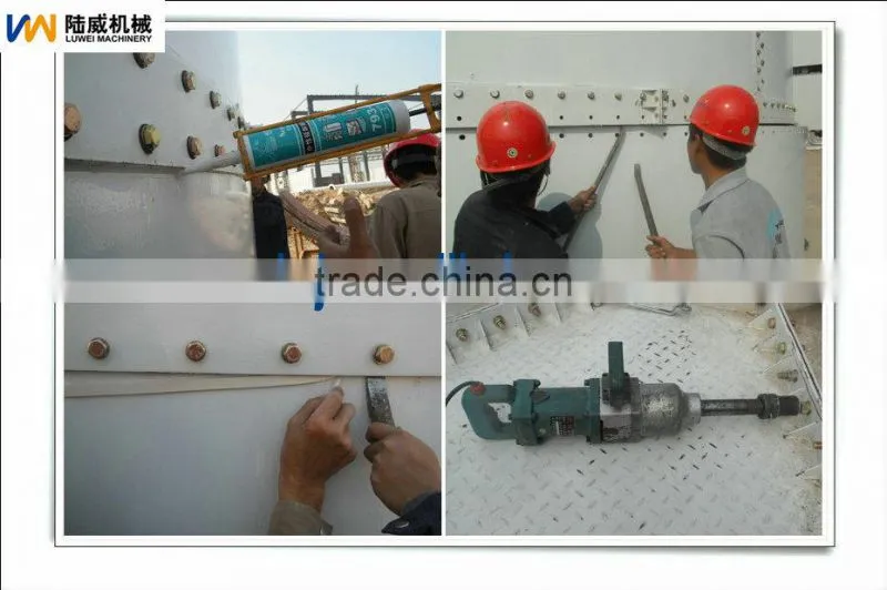 Hot sale prices plastic pellet silo with cone bottom