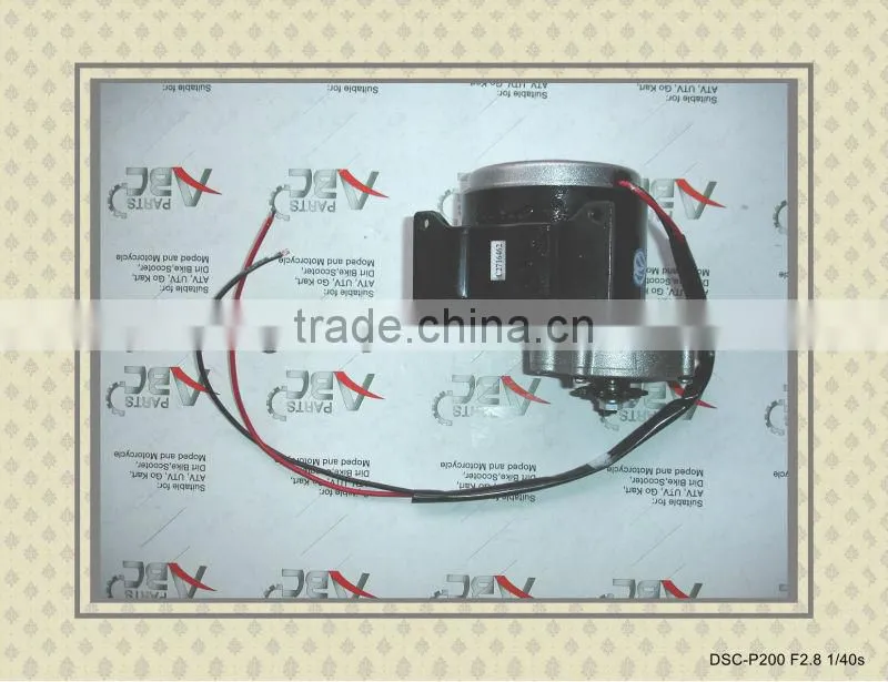 350W 24V Starter motor for scooter and E-bike with Gear Reduction