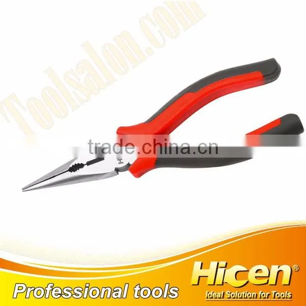 High Quality Japanese Type Industrial Long Nose Pliers with Plastic Handle