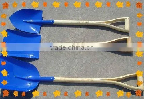 Korea type Y grip wood handle steel shovel