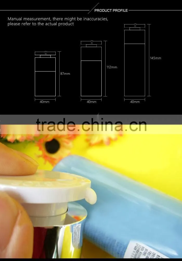 Empty luxury ABS plastic cosmetic lotion pump bottle