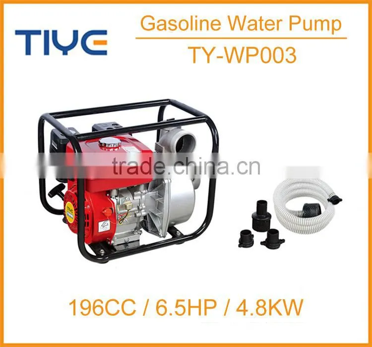 popular gasoline 2 stroke petrol water pump 6.5hp