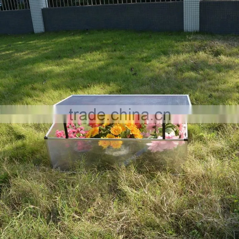 No tool installation low cost 4mm polycarbonate mini cold frame greenhouse for home and garden