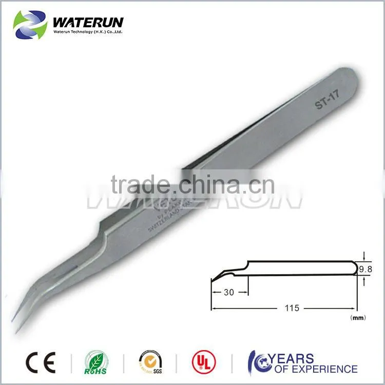 high precision curved tweezers stainless steel material
