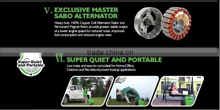 Sales Promotion for1500w Sine Wave Digital Inverter Gasoline Generator with 100% copper