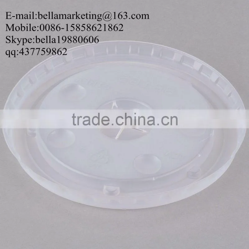 Plastic Lid with Straw Slot for 16, 20, and 24 oz. Tall Paper Lemonade Cup