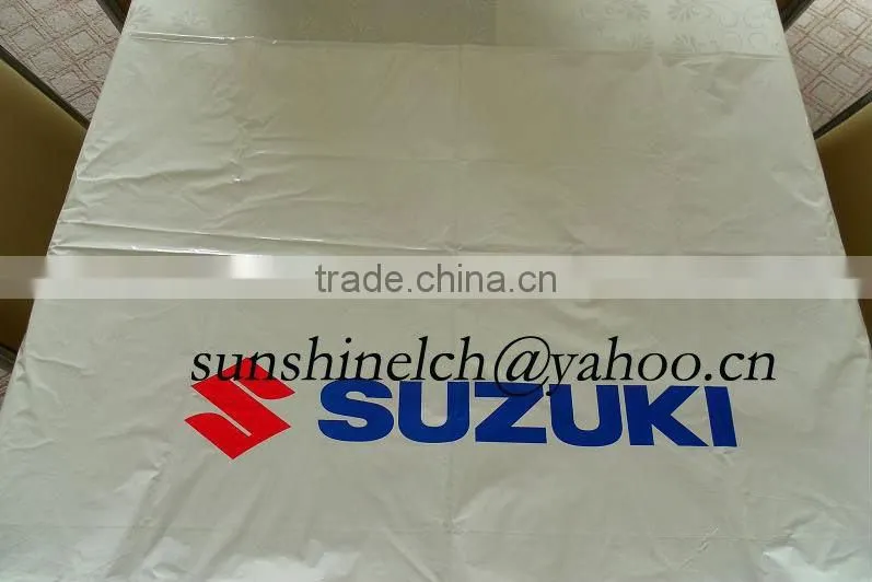 clear color plastic car seat cover with one pocket