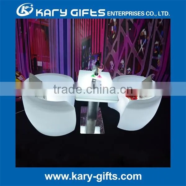 LED commerical bar table club plastic furniture lighting