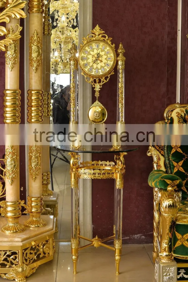 Rare Antique French Gold Gilt Ormolu Ornate Mantel Pendulum Table Clock