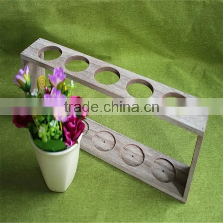 Antique color finishing Function of wooden test tube rack for sale