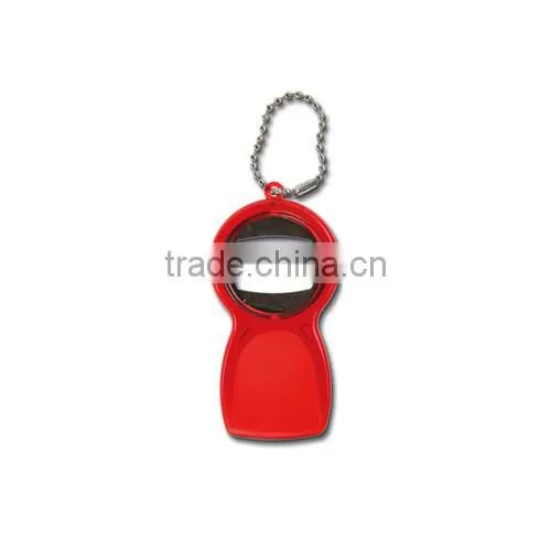 plastic bottle opener and keychain