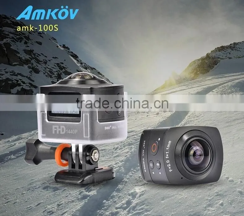 New Arrival Waterproof 360 Degree VR Sports Video Camera Wifi Multifunctional Mini Outdoor Portable VR Sports Camera