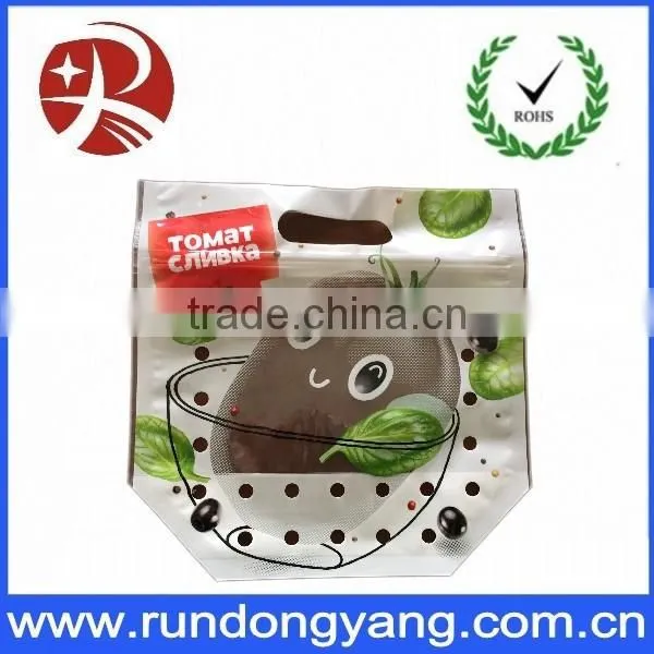 Stand up pouch plastic fruit packaging bag