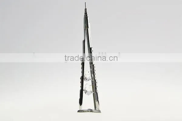 Chromed Plated Dubai Burj Khalifa Stand With crystals from swarovski