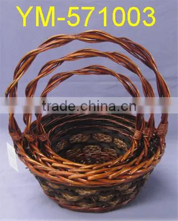 Small Willow Flower Basket wit High Handle
