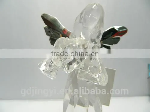 New Fashion Fancy Type Clear Lighted Led Light Christmas Acrylic Angel holding heart