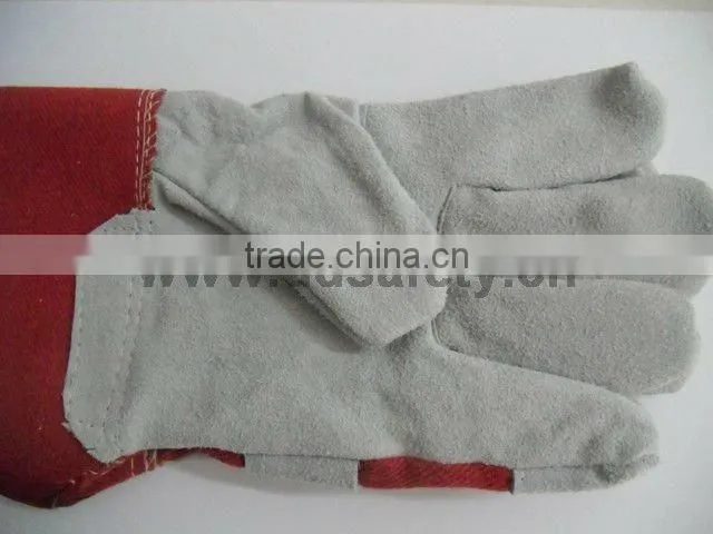 DDSAFETY 2017 Cow Split Leather Glove Working Gloves With CE Safety Working Glove