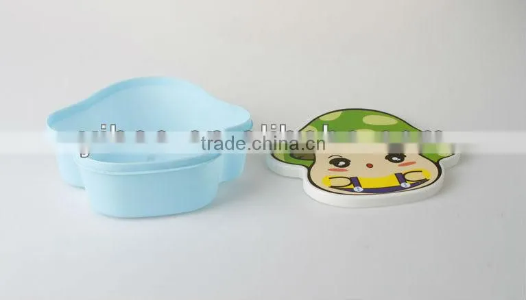 Mushroom Shape SGS Cute Design Plastic Lunch Box For Kids