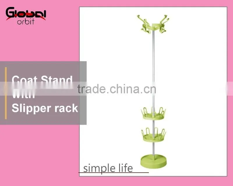 Home product shoe holder with clothes rack, colorful metal hat and coat hanger rack