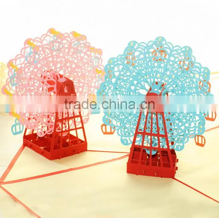 Creative 3D Ferris Wheel Cards New Design Greeting Card Holiday Greeting Card