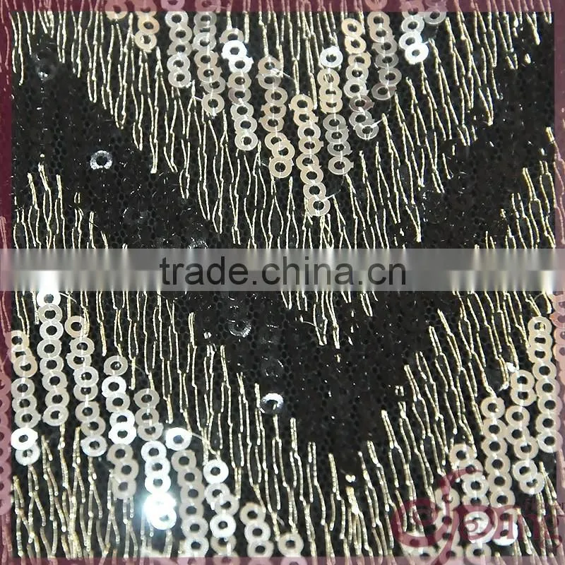 New arrival V-shape design wholesale cheap sequin lace fabric for party dress