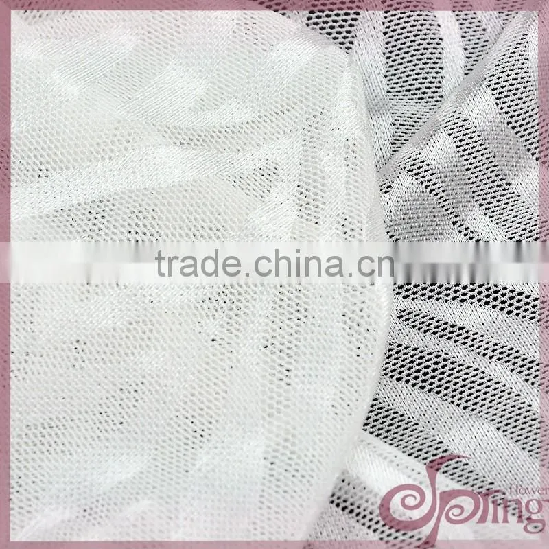 White zebra design shining soft elastic tricot lace, fashion swiss lace fabric