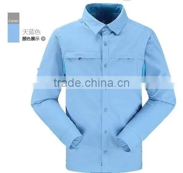 2017 high quality Summer Long Sleeve Shirt Quick Dry Men UV Protection Outdoor FISHING Shirt