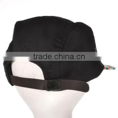 Black fashion flat brim custom Tribal Print 5 Panel Hat