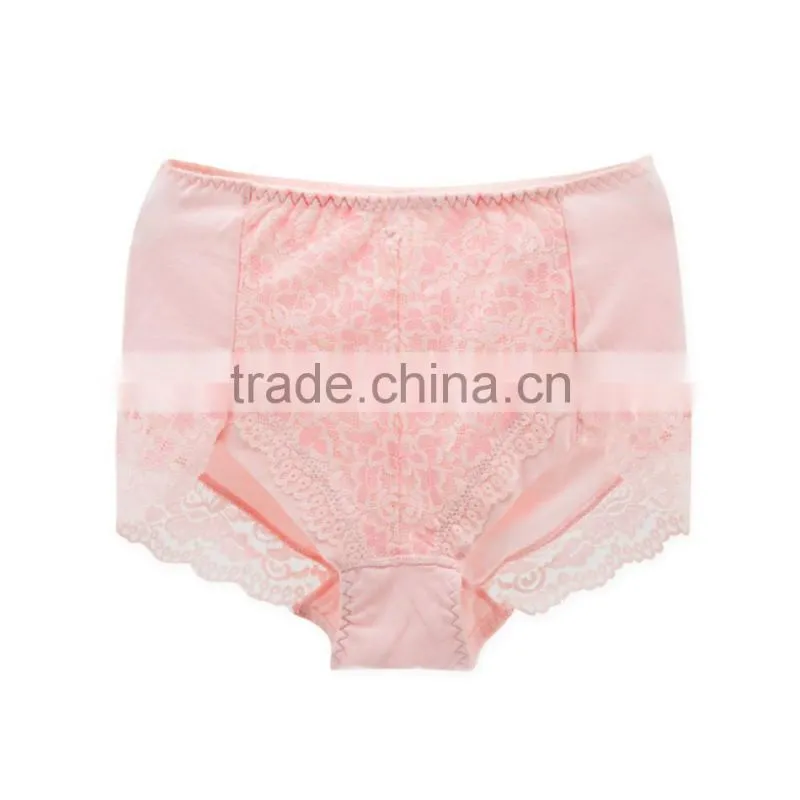 High Quality Custom 95% Cotton 5% Spandex with Lace Sexy Fancy Woman Underwear