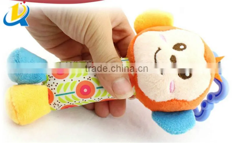 Lovely animal shape plush hanging toy baby bed bell wholesale