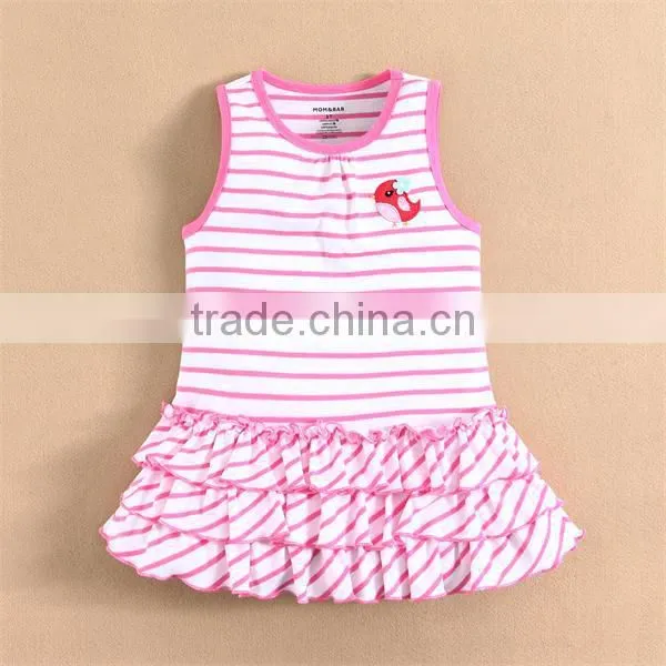 2015 Summer girl dress casual sleeveless dresses kids clothes wholesale
