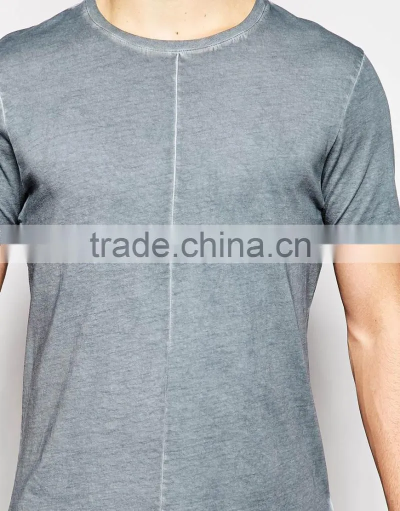 longline t shirt enzyme wash t-shirt and Step Hem