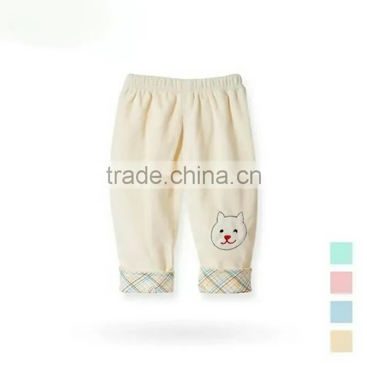 korean style children pants wholesale bear pattern cotton baby trousers
