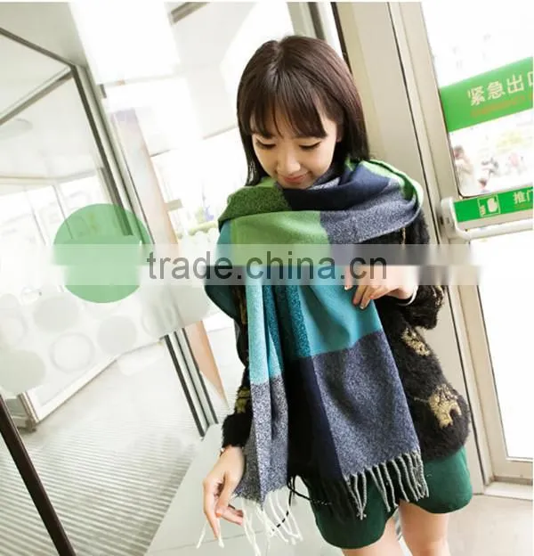 1pc Different color choice super long colorful winter warm knitting stitching scarf,shawl
