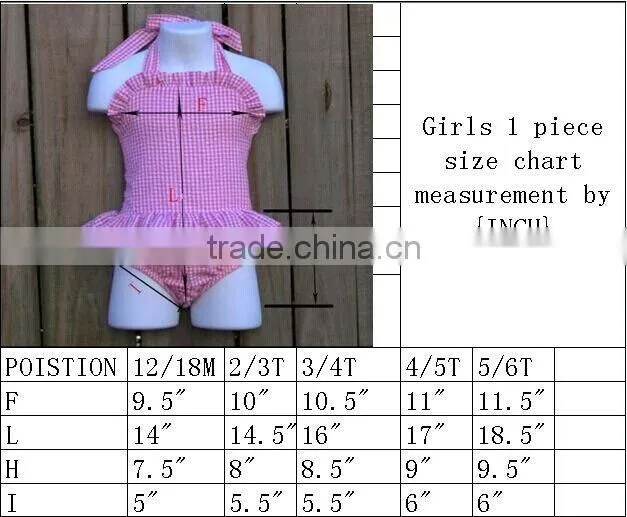 Latest Wholesale Cute Girls Seersucker Swimsuit