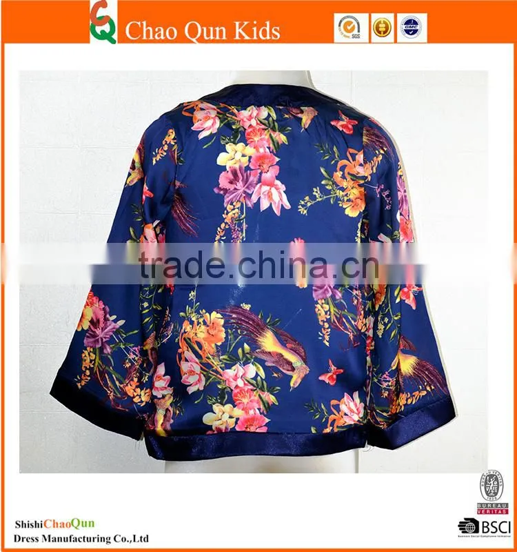 2017 ehinic sunscreen clothing girls flower cardigan design salwar kameez for children