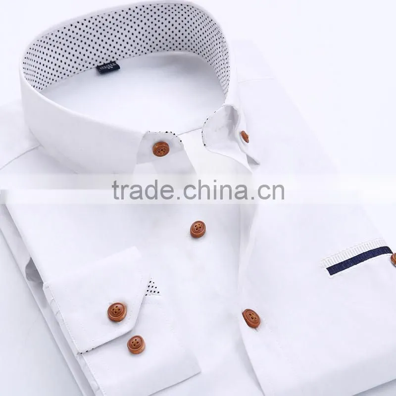 High quality customise 2016 new arrival cheap mens uniform office shirt with private logo