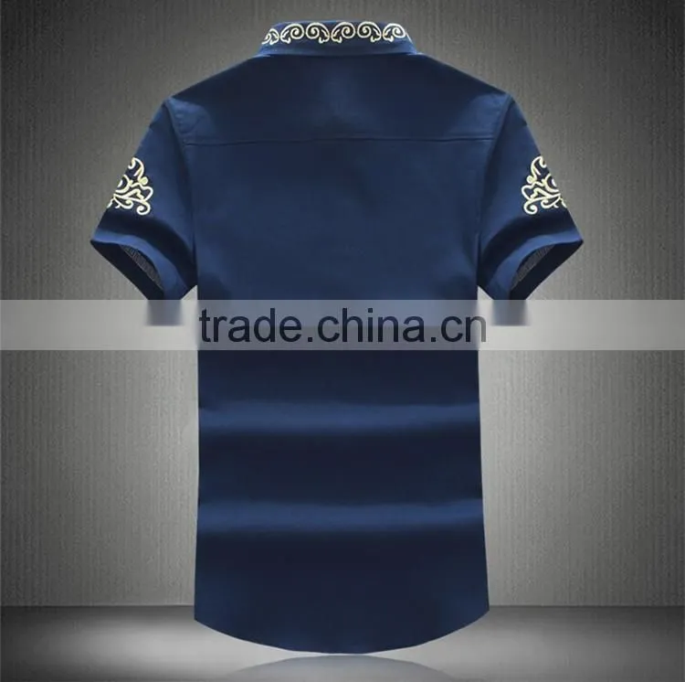 7Cultivate one's morality short sleeve shirt embroidered