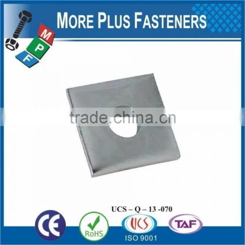Made in Taiwan Brass Flat Silver Galvanized Stainless Steel Square Washer