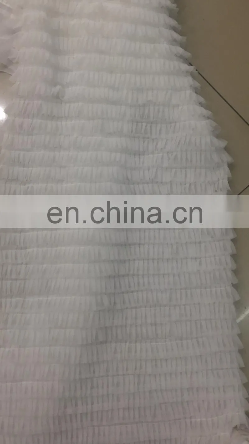 New Design Romatic Ruffled Organza Table Skirt