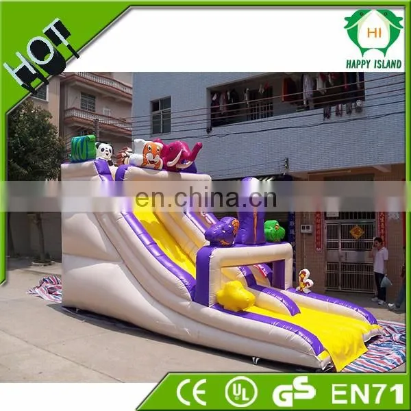HI great quality pvc tarpaulin inflatable stair slide toys, playground giant adult inflatable slide
