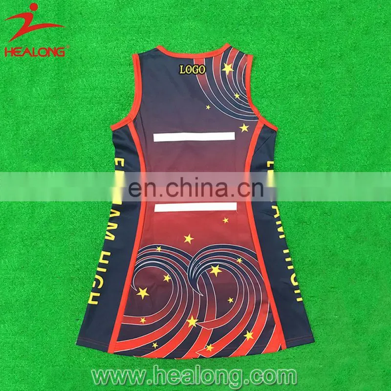 Bodysuit Women Netball Dress Uniform