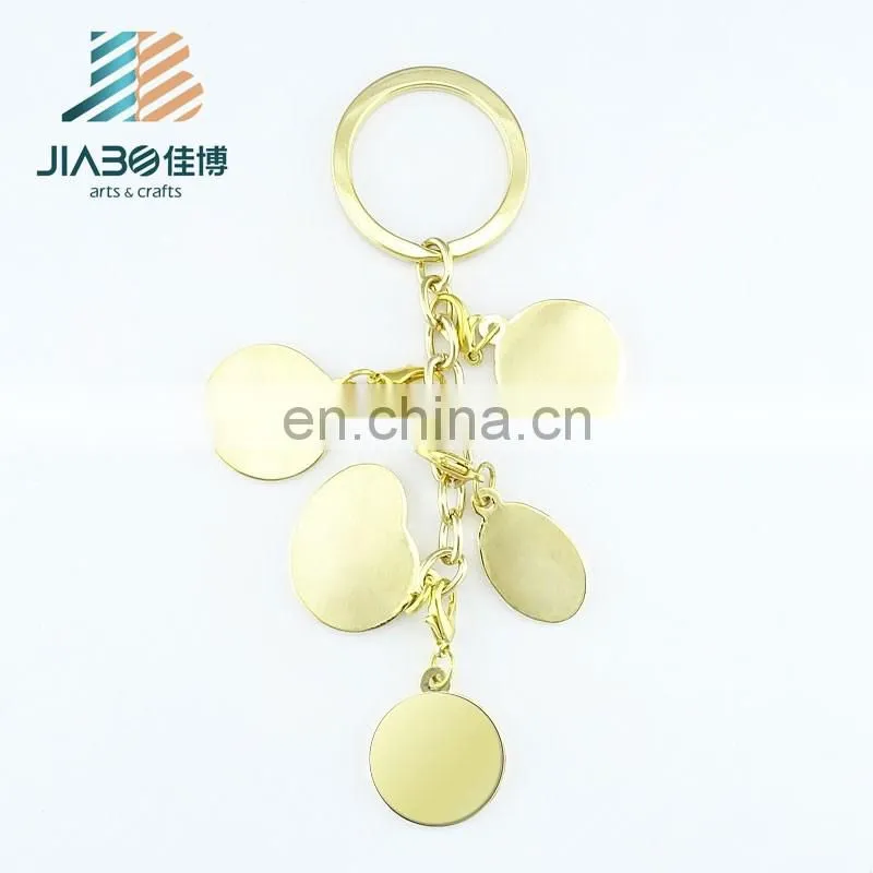 promotional custom made gold plating enamel metal keychain