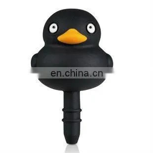 Customize Mini Peguin Dustproof Plug Earphone Jack Accessory for Mobile Phone