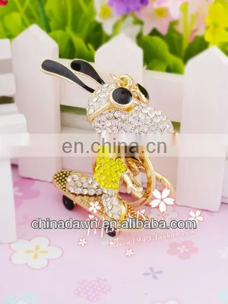Fashion cute snoopy crystal diamond keychain CD-KD003