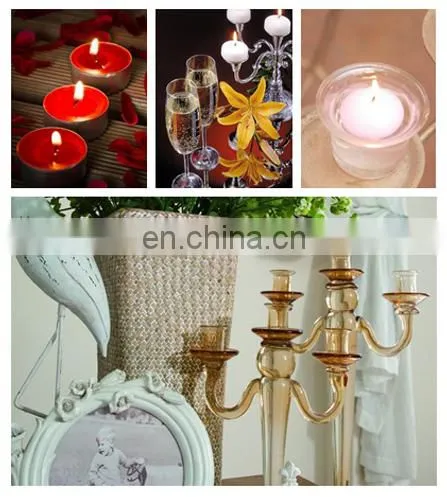Set of crystal candle holders 5 arms glass candle flame protectors candlestick